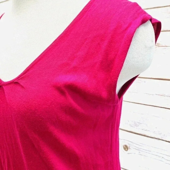 ANN TAYLOR PETITES Women Cap Sleeve Pullover V-Neck Pink Casual Shirt Size SP - Picture 4 of 12